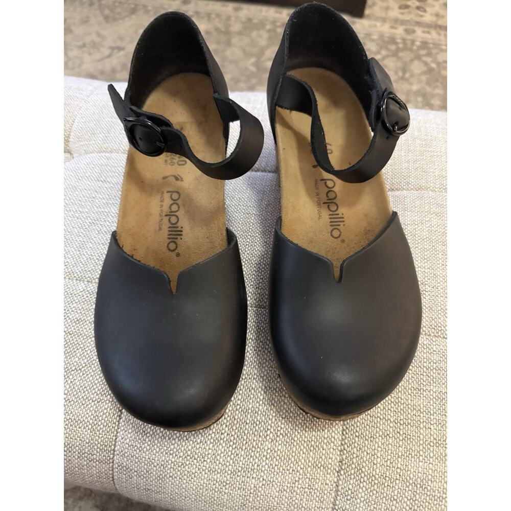 Birkenstock Papillio Mary Ring-Buckle Black Natural Leather Regular Women’s 40/9